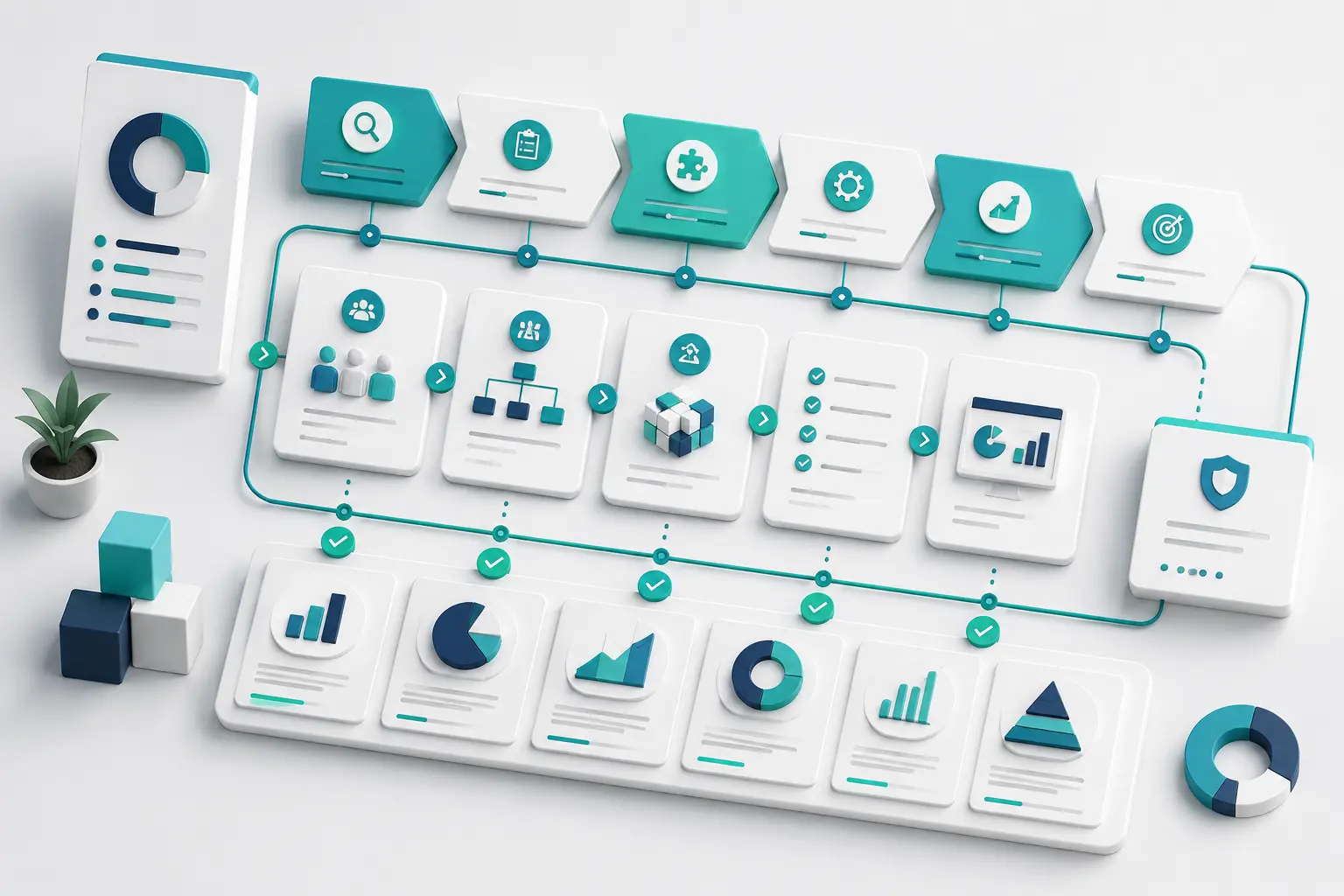 Mapa de mejoras funcionales para Odoo con procesos y tableros