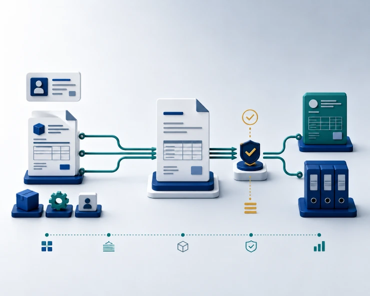 Flujo de facturación electrónica con Odoo conectado con ventas, validación y contabilidad en Perú